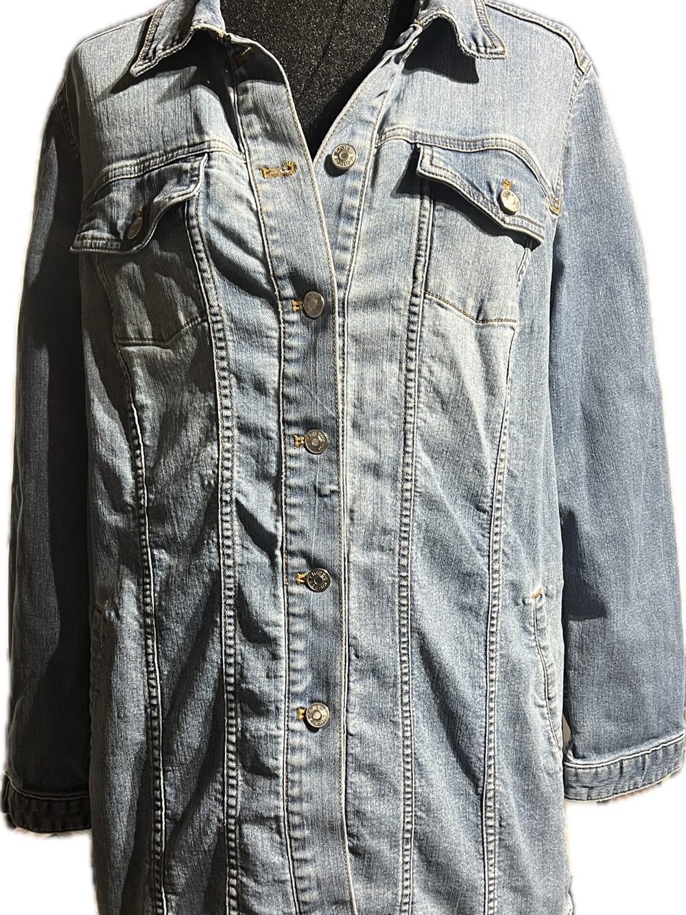 Denim Longline Jacket - Light Blue